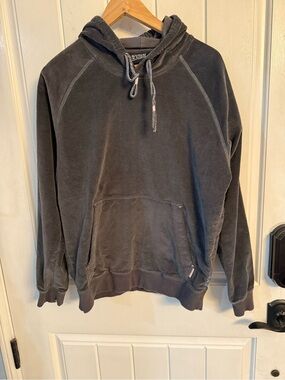 Scotch & Soda Men’s  Corduroy Charcoal Hooded Sweatshirt